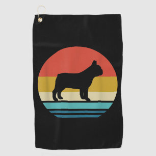 Bulldog Lovers   Vintage Retro French Bulldog Dog Golf Towel