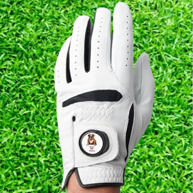  Bulldog-Loving   Golf Glove (Show your love for bulldogs on the green with our Bulldog-Loving Golf Glove. Enjoy comfort and style)