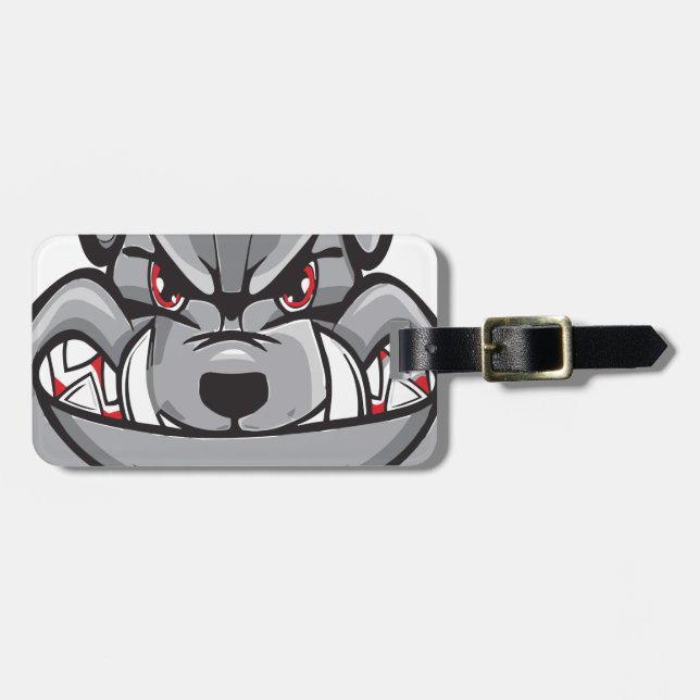 bulldog luggage tag (Front Horizontal)