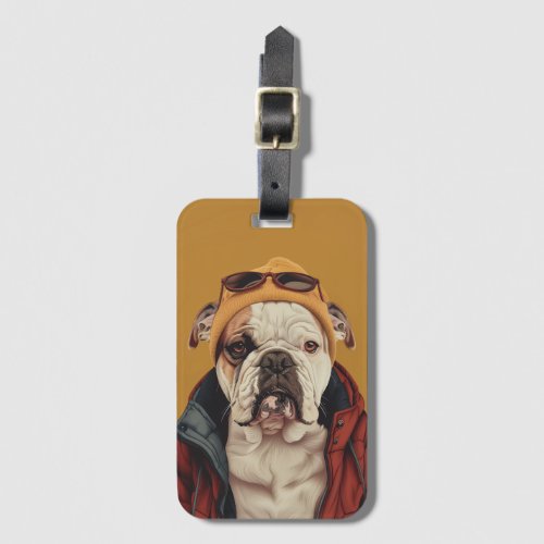 Bulldog  luggage tag
