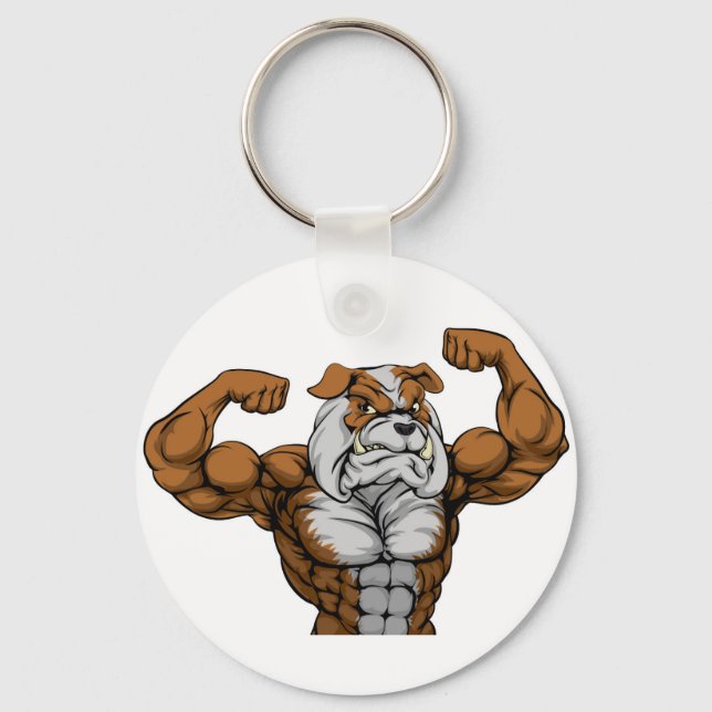 Bulldog Mascot Keychain (Front)