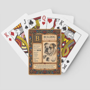 Bulldog, Medieval Bestiary Art Poker Cards