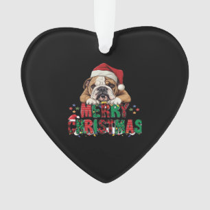 Bulldog - Merry Christmas Dog Classic T-Shirt Ornament