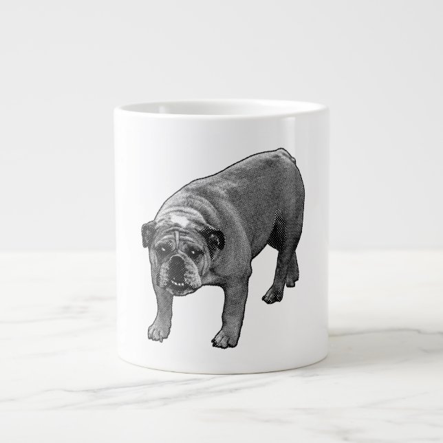 Bulldog Merry Dot Brew Giant Coffee Mug (Front)