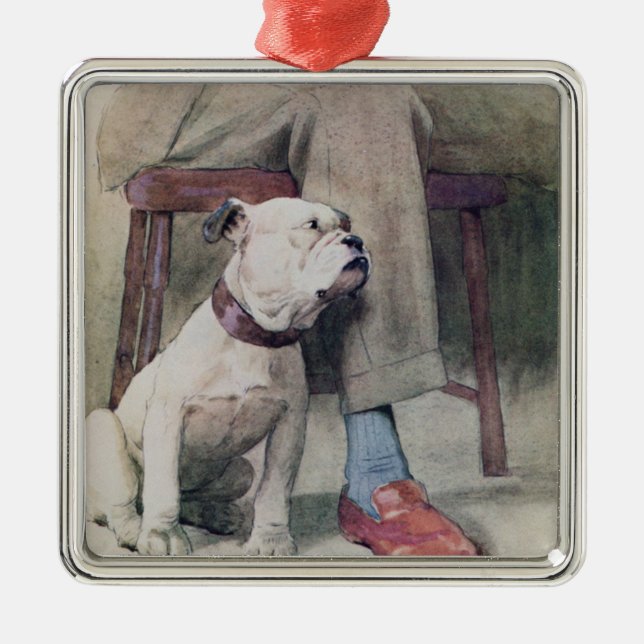 Bulldog Metal Ornament (Front)