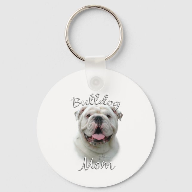 Bulldog Mom 2 Keychain (Front)