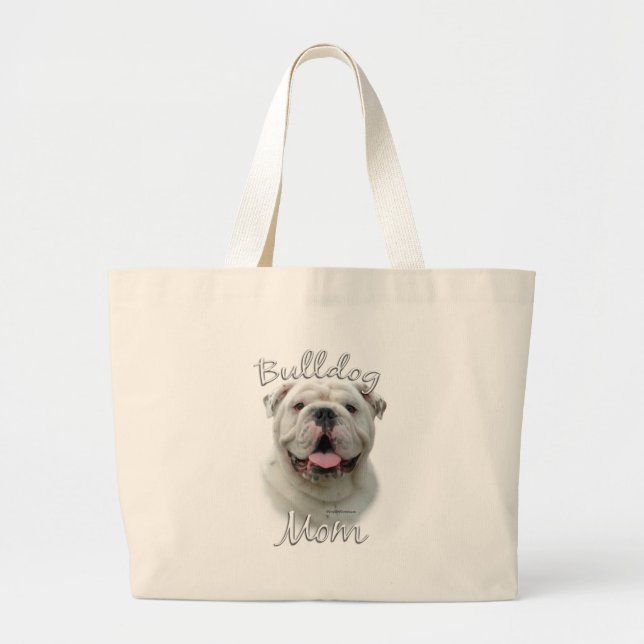 Bulldog Mom 2 Large Tote Bag (Front)