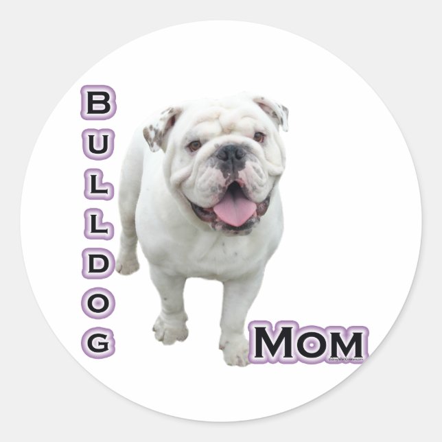 Bulldog Mom 4 - Sticker (Front)