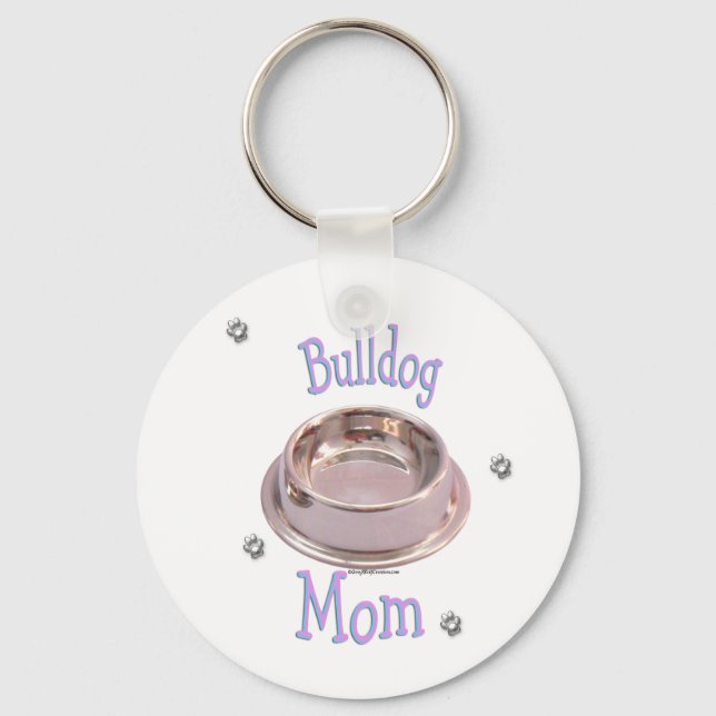 Bulldog Mom Keychain (Front)