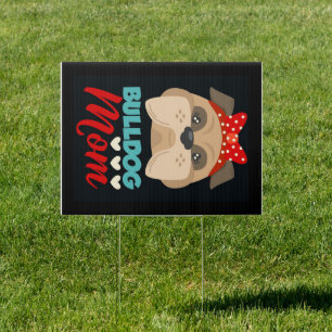 Bulldog Mom Personalized To My Mom Sign