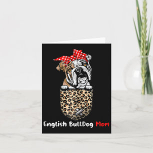 Bulldog Mom Pocket Bulldog Mom Mother's Day  Card