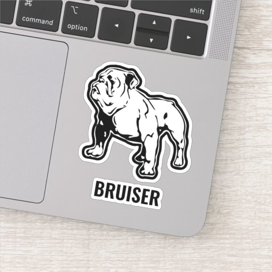 Bulldog Name Sticker | Zazzle.com