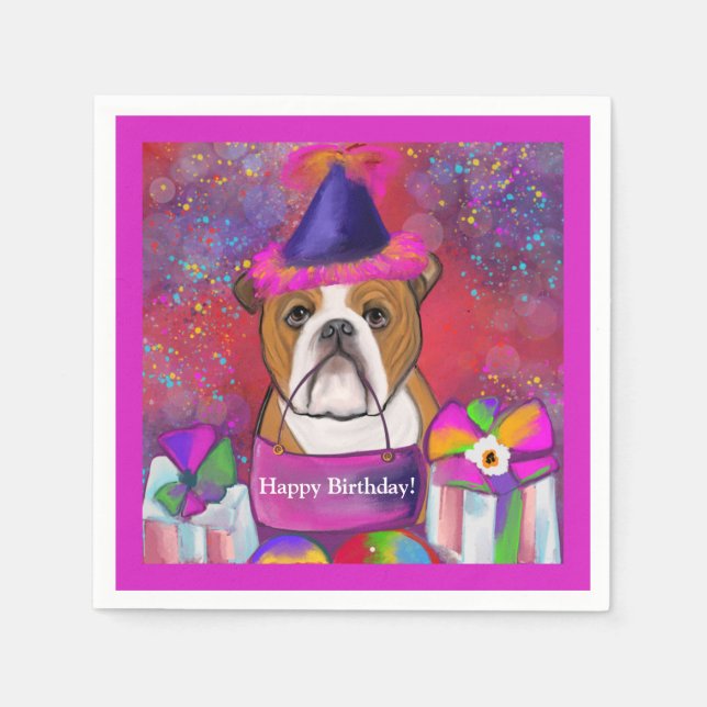 Bulldog       napkins (Front)