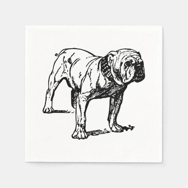Bulldog Napkins (Front)