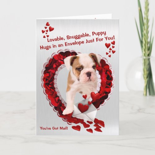 Bulldog New Puppy Number Three _ Youve Got Mail Holiday Card