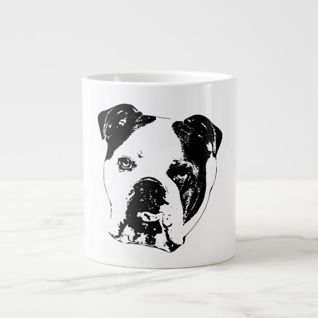 Bulldog Noel Close-Up Giant Coffee Mug (Front)
