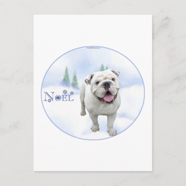 Bulldog Noel Postcard (Front)