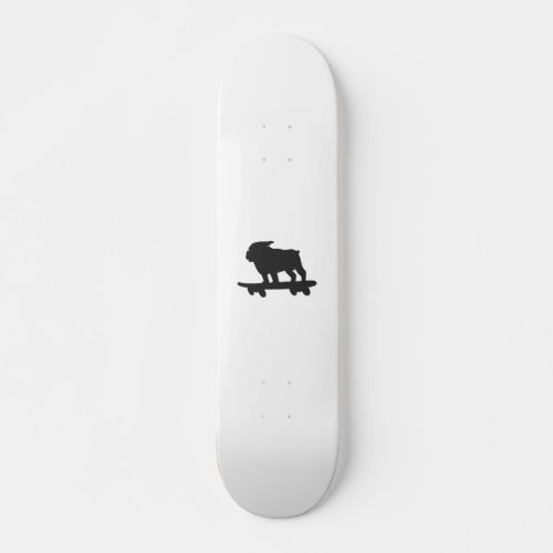 Bulldog on a skateboard _ Choose background color
