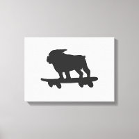 Bulldog on a skateboard - Choose background color