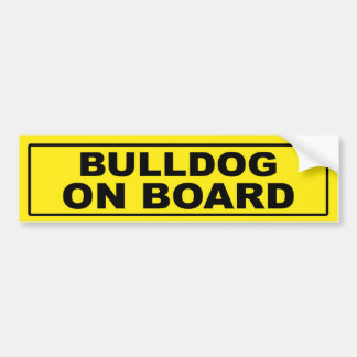 Bulldog on Board Bumper Sticker