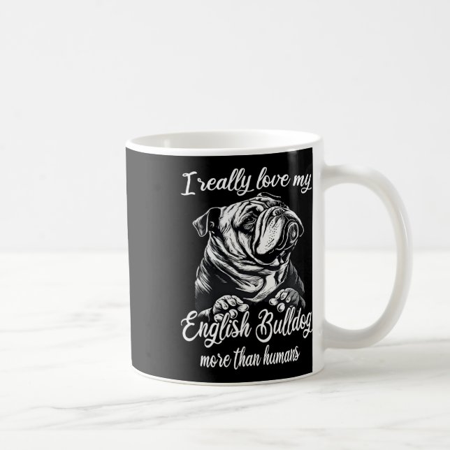 Bulldog Outfit Love My English Bulldog  Coffee Mug (Right)