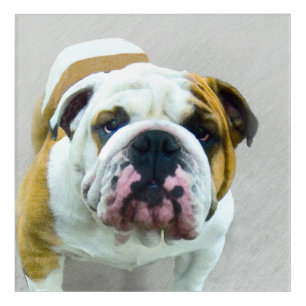Bulldog Painting - Cute Original Dog Art
