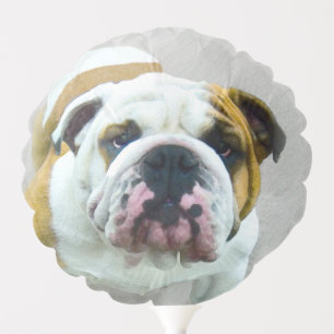 Bulldog Painting - Cute Original Dog Art Balloon