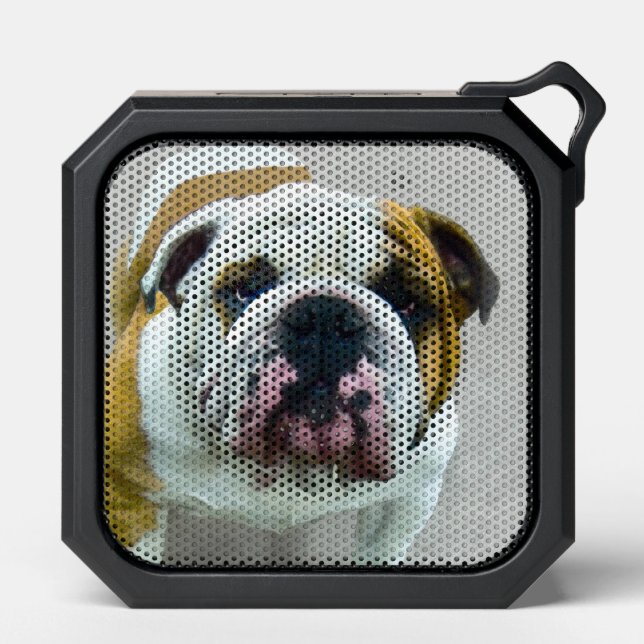 Bulldog Painting - Cute Original Dog Art Bluetooth Speaker (Front)