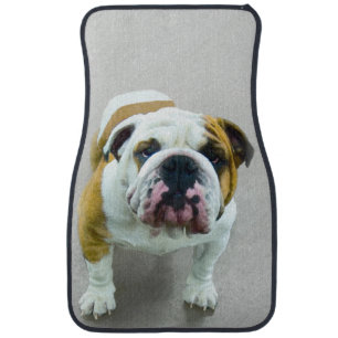Bulldog Painting - Cute Original Dog Art Car Floor Mat