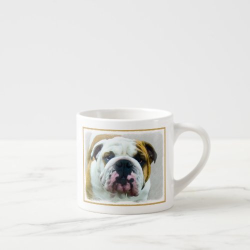 Bulldog Painting _ Cute Original Dog Art Espresso Cup