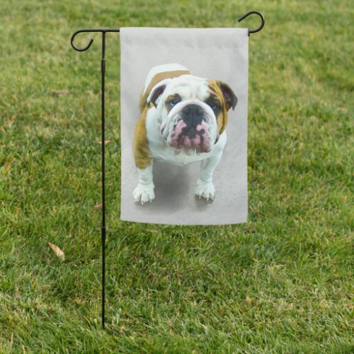 Bulldog Painting _ Cute Original Dog Art Garden Flag