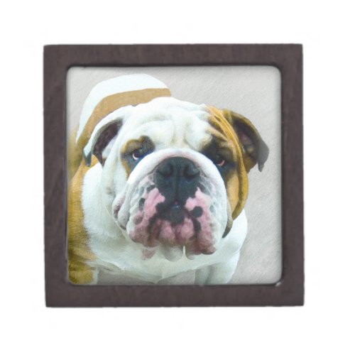 Bulldog Painting _ Cute Original Dog Art Gift Box