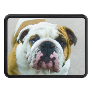 Bulldog Painting - Cute Original Dog Art Hitch Cover