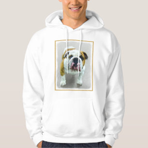 Bulldog Painting - Cute Original Dog Art Hoodie