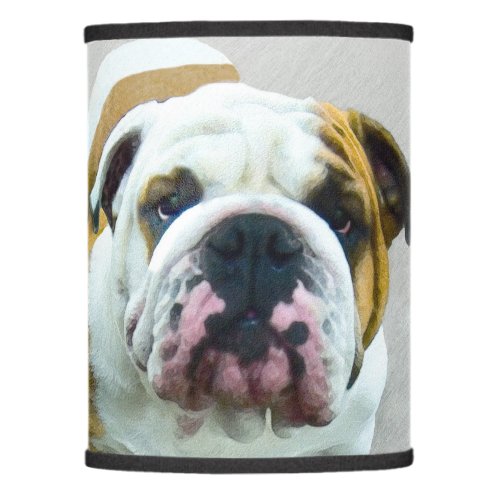 Bulldog Painting _ Cute Original Dog Art Lamp Shade