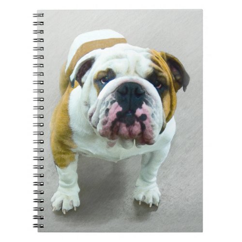 Bulldog Painting _ Cute Original Dog Art Notebook