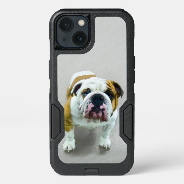 Bulldog Painting - Cute Original Dog Art Otterbox iPhone Case (Back)