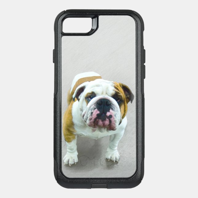 Bulldog Painting - Cute Original Dog Art Otterbox iPhone Case (Back)