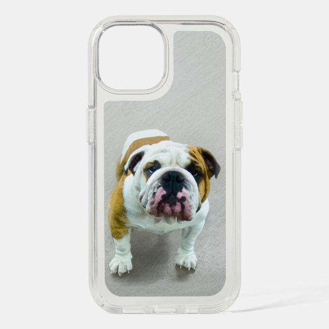 Bulldog Painting - Cute Original Dog Art Speck iPhone Case (Front)