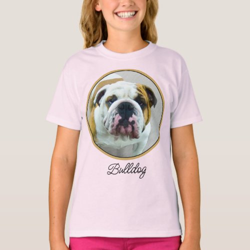 Bulldog Painting _ Cute Original Dog Art T_Shirt