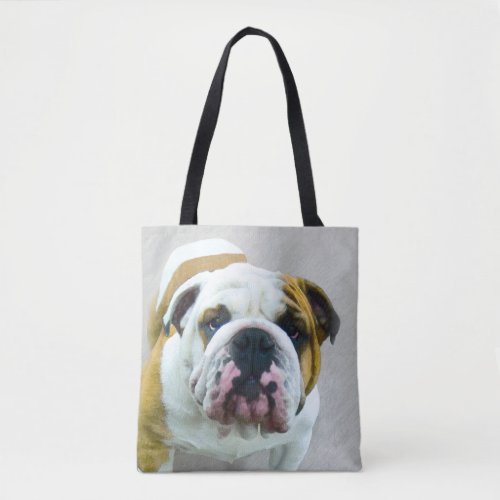 Bulldog Painting _ Cute Original Dog Art Tote Bag