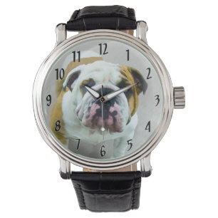 Bulldog Painting - Cute Original Dog Art Watch