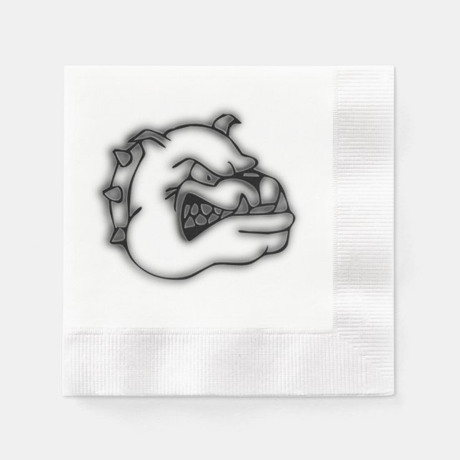 Bulldog Paper Napkins (Front)