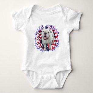 Bulldog Patriot Baby Bodysuit