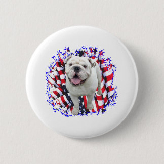 Bulldog Patriot Pinback Button