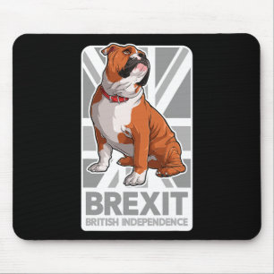 Bulldog Patriotic English Bulldog Union Jack Flag  Mouse Pad