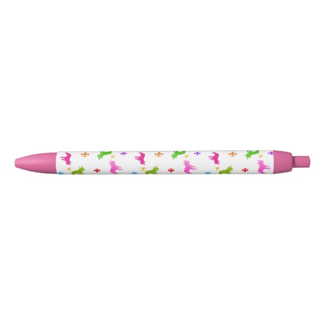 Bulldog Pattern Pet Business Desk Style Pen (Front)