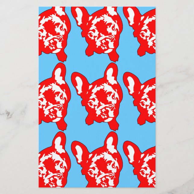 Bulldog Pattern Stationery (Front)