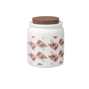 Bulldog Patterns Candy Jar