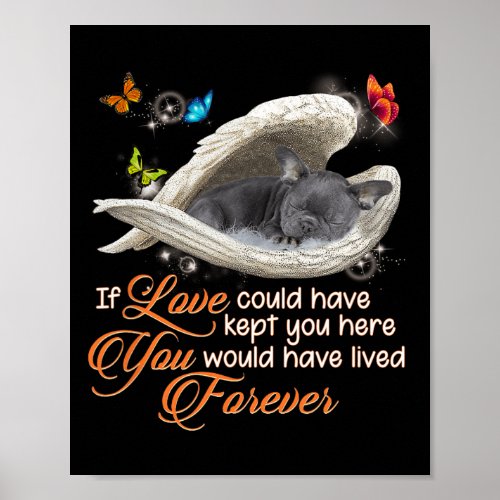 Bulldog Paw Love Loss Of Dog Beautiful Pet Memoria Poster